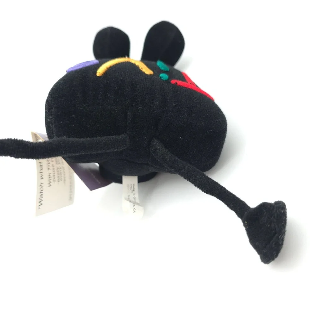 TiVo Mascot Plush Toy Small Black NWT Vintage Tech Advertising Logo Collectible